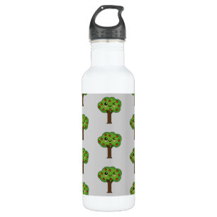 Kawaii Happy Winking Apple Tree 710 Ml Water Bottle