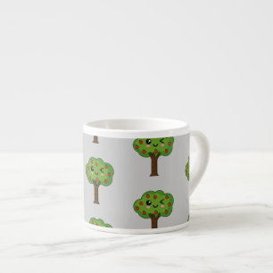 Kawaii Happy Winking Apple Tree Espresso Cup