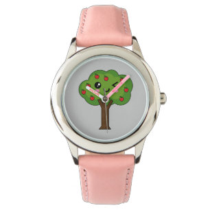 Kawaii Happy Winking Apple Tree Watch