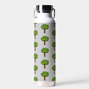Kawaii Happy Winking Apple Tree Water Bottle