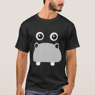 Kawaii Hippo Face Easy Halloween Costume Boys  T-Shirt