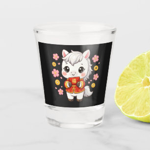 Kawaii Horse Chinese New Year Shot Glass