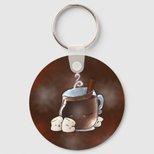 Kawaii Hot Chocolate and Marshmallows Keychain