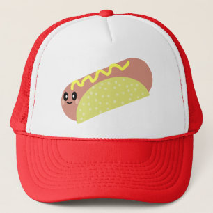 KAWAII HOT DOG SUPER DELICIOUS LUNCH TRUCKER HAT