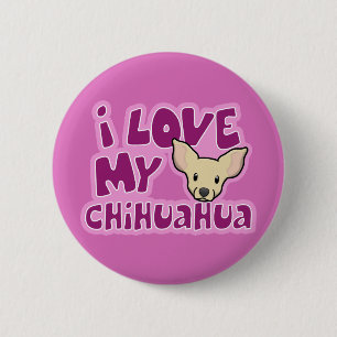 Kawaii I Love My Chihuahua 2 Inch Round Button