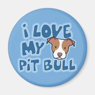 Kawaii I Love My Pit Bull Magnet