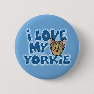 Kawaii I Love My Yorkie 2 Inch Round Button