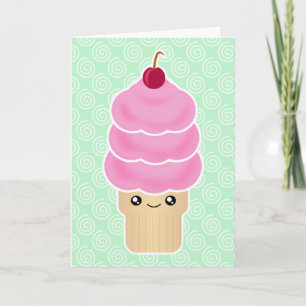 Kawaii Ice Cream Birthday Card