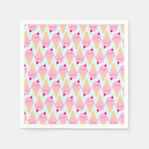 Kawaii Ice Cream Cones Napkin