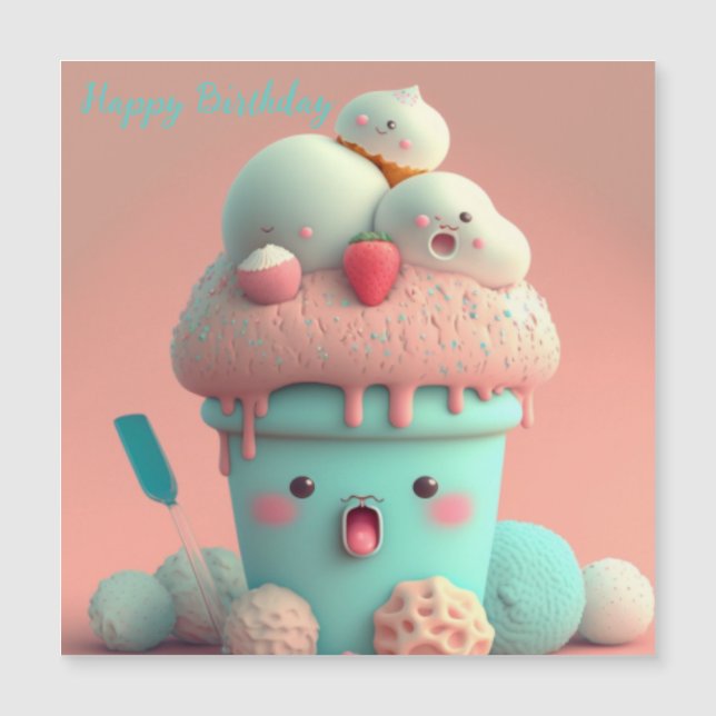 Kawaii  ice cream cup    (Front)