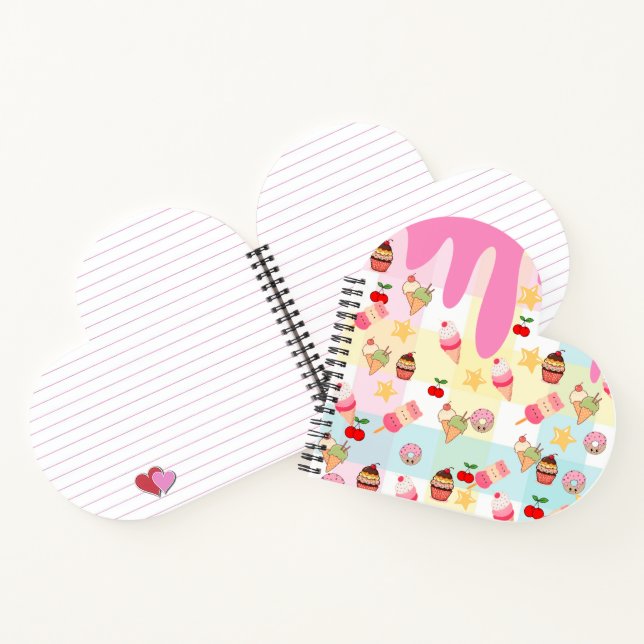 Kawaii Ice Cream & Drip Notebook (Inside)