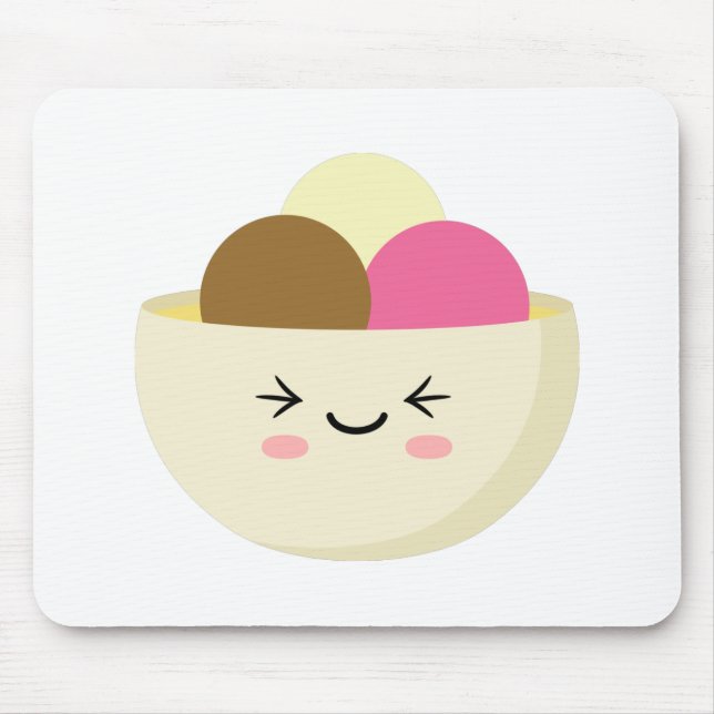 Kawaii Ice Cream Mouse Pad (Front)