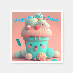 Kawaii  ice cream      napkin