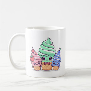 Kawaii Ice Cream Squad – Cute and Sweet Vibes Coffee Mug