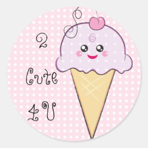 Kawaii Ice-Cream Sticker