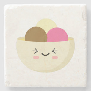 Kawaii Ice Cream Stone Coaster