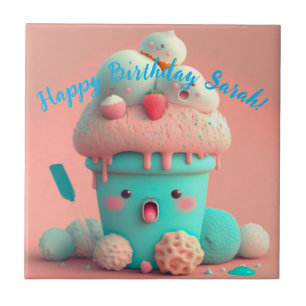 Kawaii  ice cream        tile