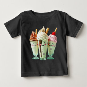 Kawaii Ice Cream Trio Cute Dessert Characters Baby T-Shirt