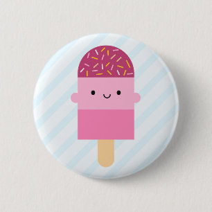 Kawaii Ice Lolly / Popsicle 2 Inch Round Button