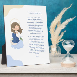 Kawaii Immaculate Conception Prayer Plaque