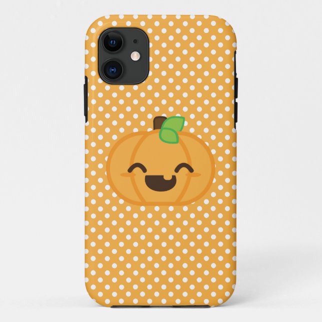 Kawaii Jack O Lanern Pumpkin iPhone Case (Back)