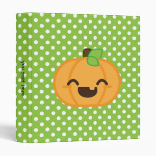 Kawaii Jack O Lantern Pumpkin Binder