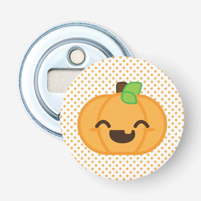 Kawaii Jack O Lantern Pumpkin Bottle Opener (Front)