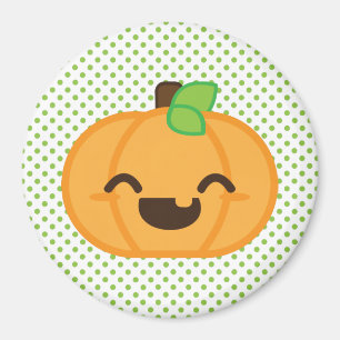 Kawaii Jack O Lantern Pumpkin Magnet