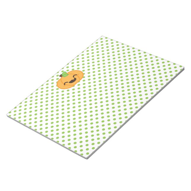 Kawaii Jack O Lantern Pumpkin Notepad (Angled)