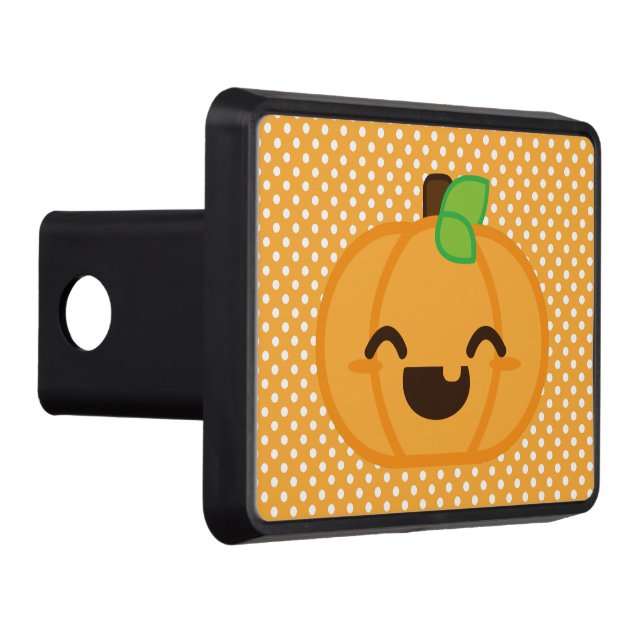 Kawaii Jack O Lantern Pumpkin Trailer Hitch Cover (Right)
