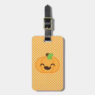 Kawaii Jack O Lantern Pumpkin Travel Luggage Tags