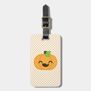 Kawaii Jack O Lantern Pumpkin Travel Luggage Tags