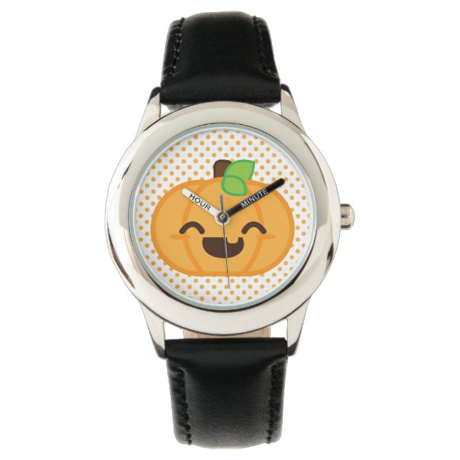 Kawaii Jack O Lantern Pumpkin Watch (Front)