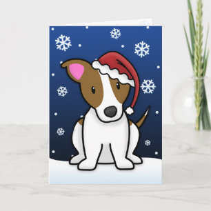 Kawaii Jack Russell Terrier Christmas Card