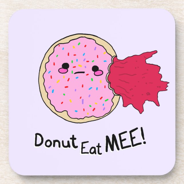 Kawaii Jam Donut Eat Me Coaster (Front)