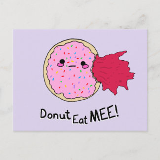 Kawaii Jam Donut Eat Me Postcard