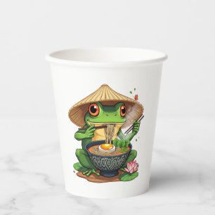 Kawaii Japanese Aesthetic Frog Noodles Paper Cups
