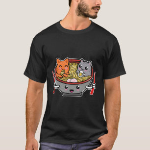 Kawaii Japanese Anime Ra Noodle Cat T-Shirt