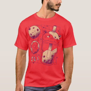 Kawaii Japanese Boba Tea Guinea Pig Doughnut Cooki T-Shirt