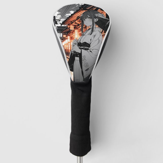 KAWAII Japanese Girl Golf head cover (Front)