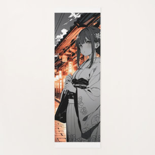KAWAII Japanese Girl yoga mat