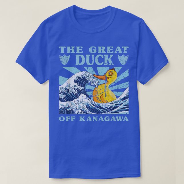 Kawaii Japanese Great Wave Great Duck Cute Japan A T-Shirt (Design Front)