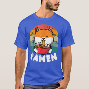 Kawaii Japanese Noodles Cute Anime Dog Shiba Inu R T-Shirt