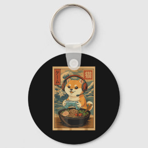 Kawaii Japanese Ramen Dog Retro Gaming Shirts For Keychain