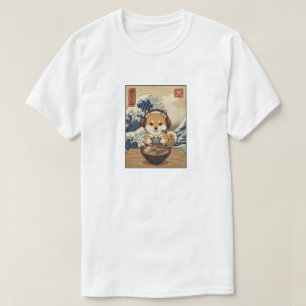 kawaii japanese ramen Shiba Inu retro gaming T-Shirt