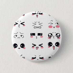 kawaii kaomoji 2 inch round button
