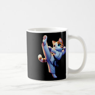 Kawaii Karate Kitty In Action Coffee Mug