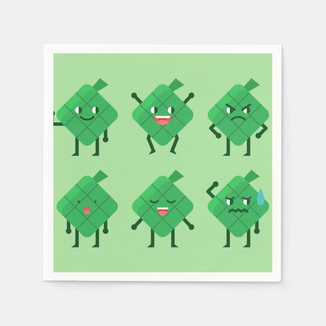 kawaii Ketupat paper napkin (Front)