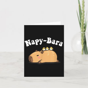 Kawaii Kids Sleep Napy Bara Boys Girls Capybara Pa Card