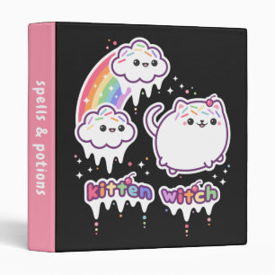 Kawaii Kitten Witch Binder